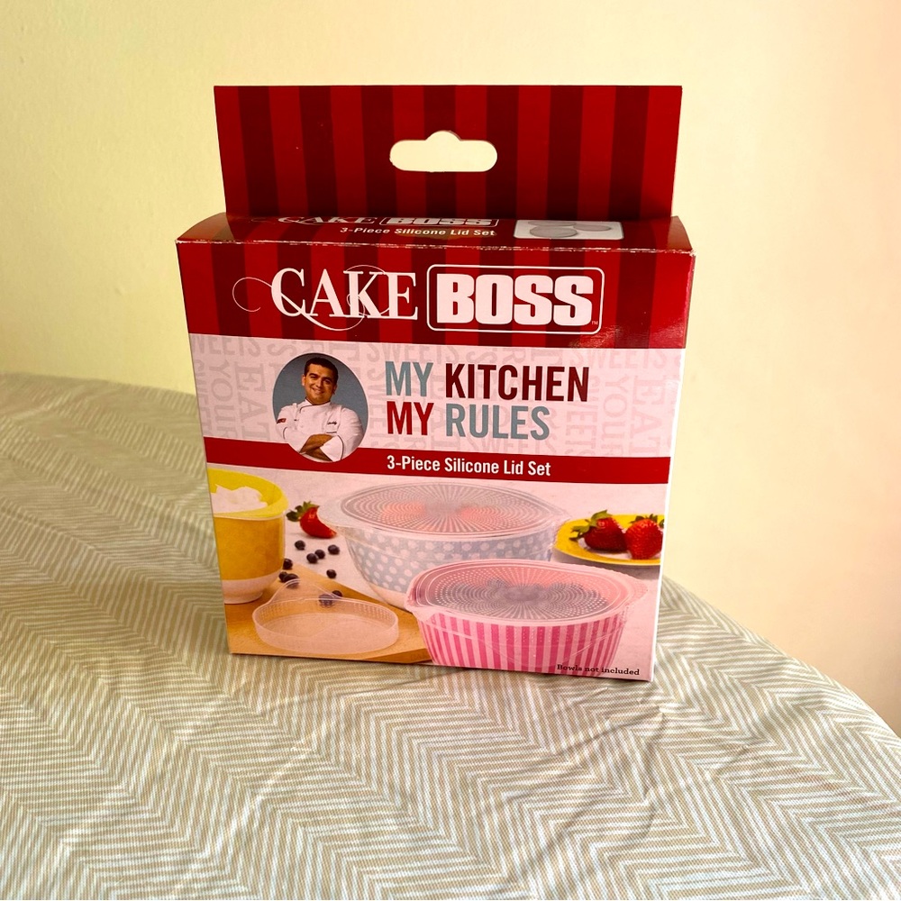 Cake Boss 3-piece silicone lid set